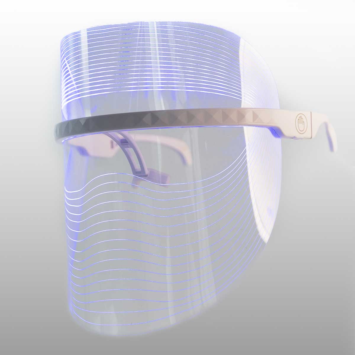 Anti-Aging Skin Promotion LED mask with protective clear visor and trendy design.