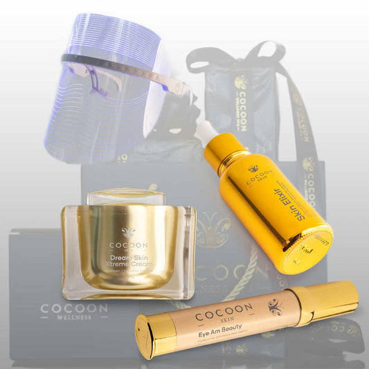 Anti-Aging Skin Promotion with Cocoon products including Dream Skin Xtreme Cream and LED Mask