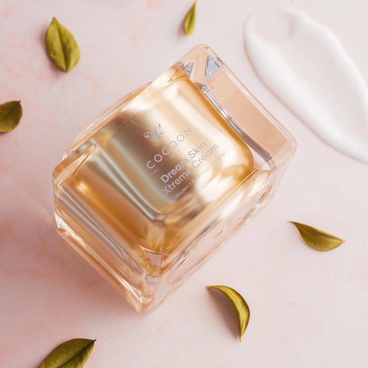 Anti-Aging Skin Promotion featuring Cocoon Dream Skin Xtreme Cream for hydration and youthful skin.